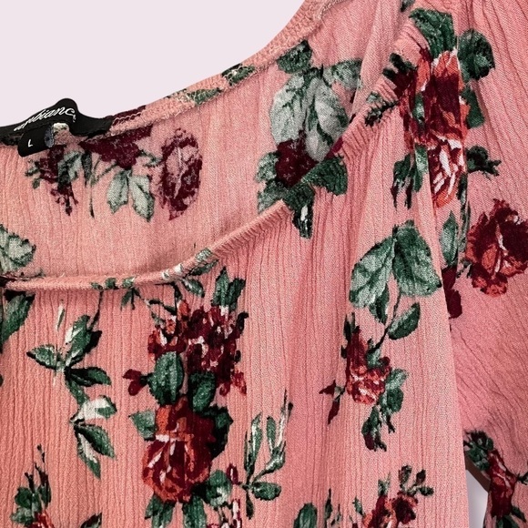 Ambiance 3/4 Sleeve Floral Romper Shorts - Size L - Picture 5 of 6